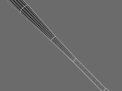 Baseball bat - low poly Low-poly 3D model