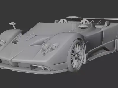 Pagani Zonda HP Barchetta 3D print model