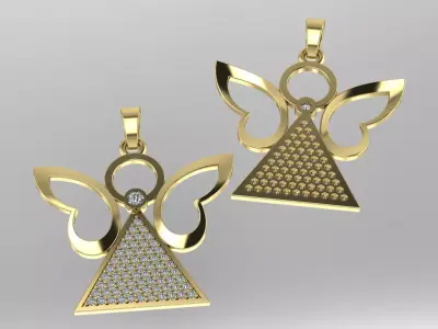 Angel pendant 3D print model