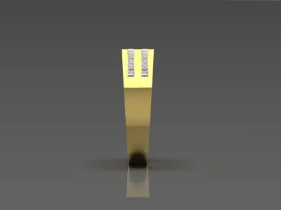 diamond gold ring mr0099 3D print model