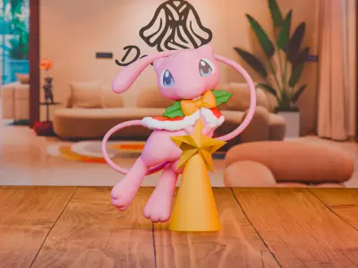 Navikanto Star  Mew Christmas Tree Topper  Free 3D print model