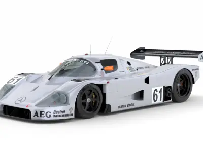 Mercedes C9 1989 Le Mans Winner 3D Model 3D model