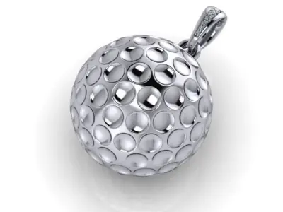  Golf Ball Charm Sports Ball Pendant Necklace 3D print model
