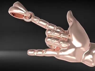  Love You Sign Pendant Necklace Jewelry Charm 3D print model