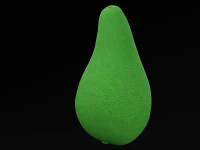 Realistic Avocado Low-poly 3D model