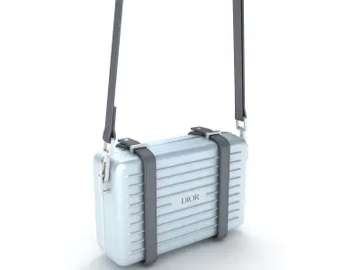 Dior and Rimowa Clutch Shoulder Blue 3D model