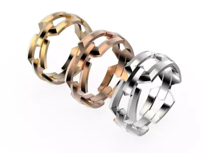 Wedding Chains ring all sizes R50 3D print model