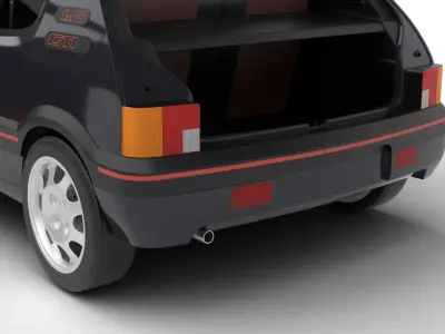 Peugeot 205 GTI 1 6 1992 HQ 3d model 3D model