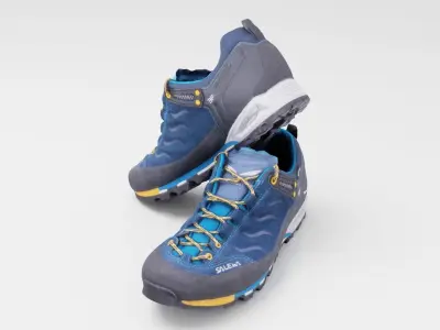 Pair of trekking shoes sneakers outdoor footwear 3D model