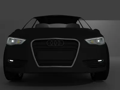  Audi a3 sportback 2013 Free low-poly 3D model