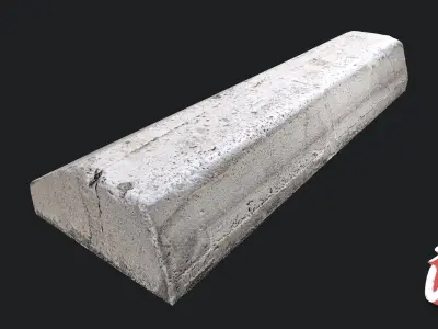 Concrete Borders Pack 01 - Stonelake3D Low-poly 3D model