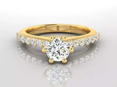 Ring M29   The luxury female ring with gem wedding 3D print model