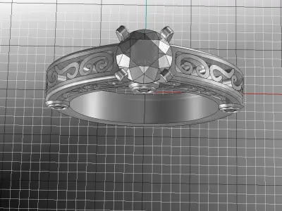 Arabic Ring 3D print model