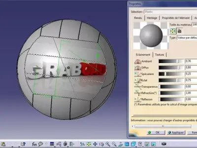 VolleyBall two spheres 3D model