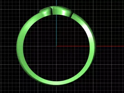 K alphabet baypass ring 3D print model