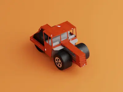 Matchbox 1978 Steamroll Toy 3D Model 3D model