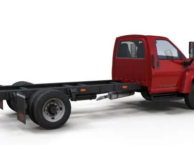Industrial frame truck Low-poly 3D model