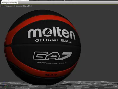 Basketball ball EBlack Low-poly 3D model