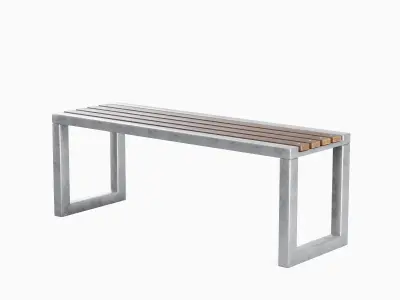 Outdoor Bench V 02 01  Low-poly 3D model