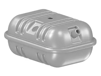 Aluminium Alloy Truck Fuel Tank 3D model