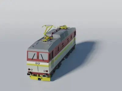 Czech electric locomotive 3D model