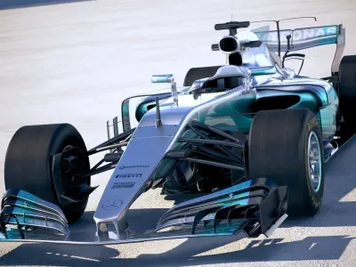 F1 Mercedes W08 2017 3D model