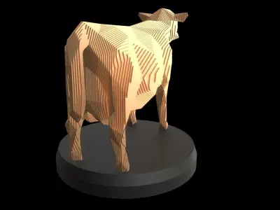 Parametric Cow Low-poly 3D model