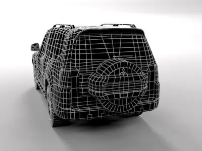 MITSHUBISHI PAJERO 2007 LOWPOLY Low-poly 3D model