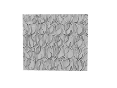 modern panel wall decor set wall relief mural CNC 77  3D model