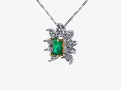 Verdant Starburst Necklace 3D print model