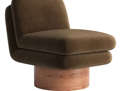 Odeon Swivel Accent Chair 3D model