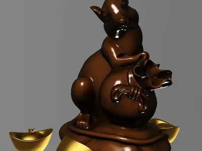 Chinese zodiac rat 3D model