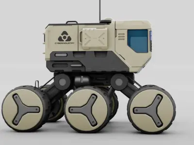 LUNA ROVER RIGGED 3D model