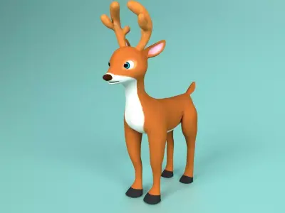 Reindeer Cartoon 3D model
