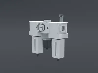 3D Air Compressor Model Low-poly 3D model