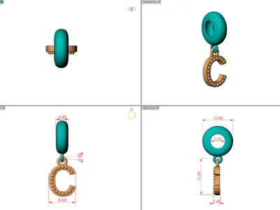 Dangle charm-C 3D print model