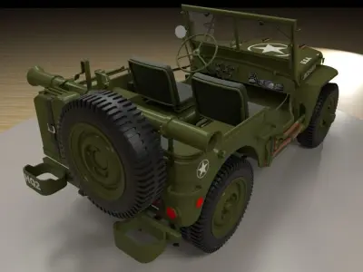 Willys military vehicle 3D model