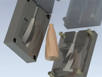 bottle mould Low-poly 3D model