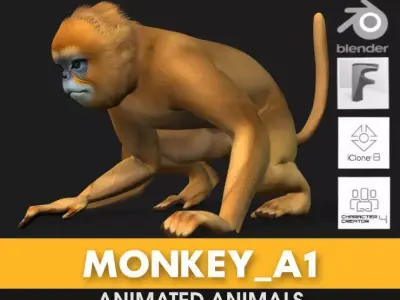 Monkey-A1 3D model