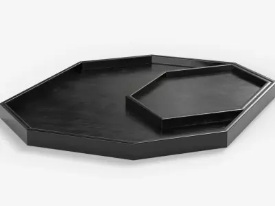 Serving Tray Low-poly 3D model
