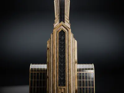 ART DECO SKYSCRAPER BUILDING PACK - 8 BUILDING 3D Model Collection