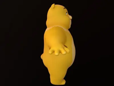 Asset - Cartoons - Character - Bear Yellow - Rig - High Poly 3D model