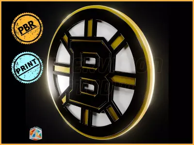 Boston Bruins logo - Cinematic - 3D print 3D model
