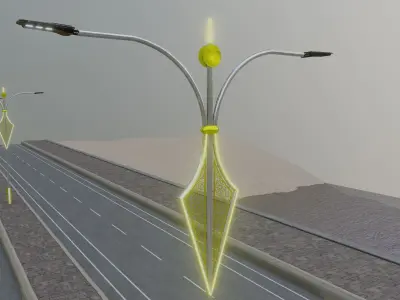 Decorative Lighting Pole Type-5 3D model