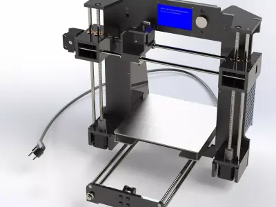 detailed 3D model of a 3D printer 3D model