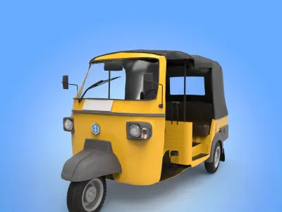 piaggio aps  3 weel Low-poly 3D model