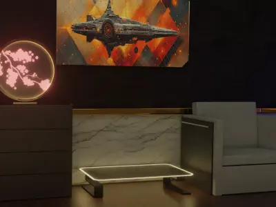 Spiral  Minimalist Hi-Tech Decorative Lamp Free low-poly 3D model