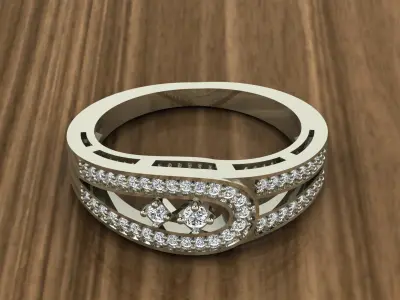 Diamond Jewelry Ring 3D print model