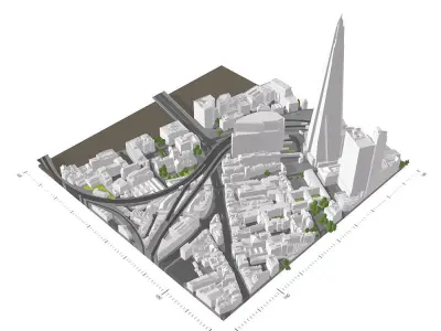 Free 3D Model of London - Sample of AccuCities Level 3 Model Free 3D model