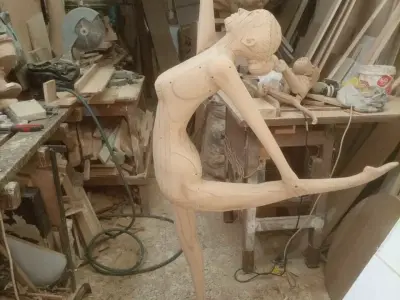 Ballet Girl Floor Lamp 3D print model